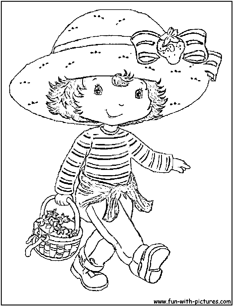 free coloring pages for kids strawberry shortcake