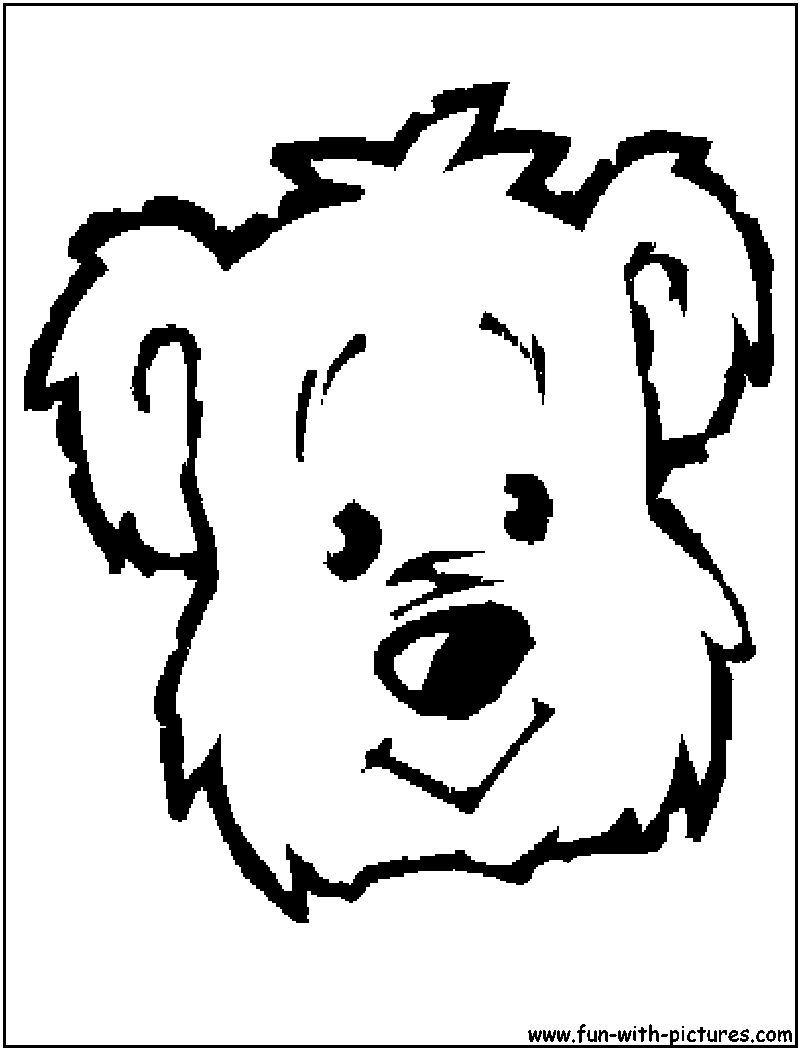 bear face coloring page