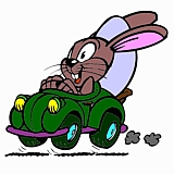 bunnycar3- picture of easter bunny