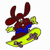 bunnyskater2- picture of easter bunny