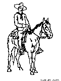 Cowboy Horse Coloring Page 