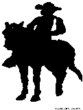 cowboy on horse silhouette