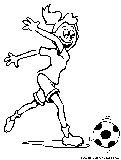 Girl Football Coloring Page 