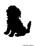 golden retriever dog silhouette