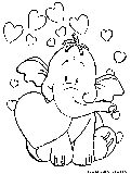 Heffalump Valentine Coloring Page 