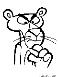 Pink Panther Coloring Page 