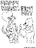 Pooh Valentinesday Coloring Page 