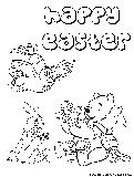 Poohfriends Eastereggs Coloring Page 
