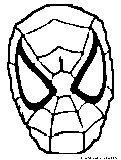 Spiderman Mask Coloring Page 
