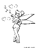 Tinkerbell Valentine Coloring Page 