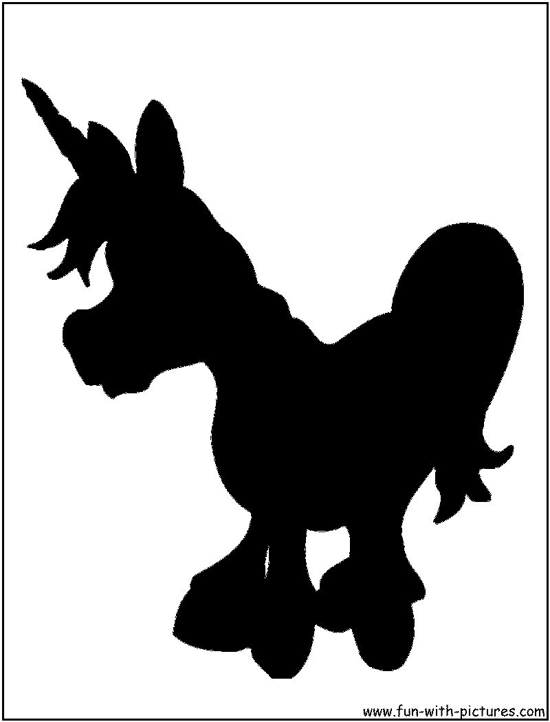 Unicorn Cartoon Silhouette