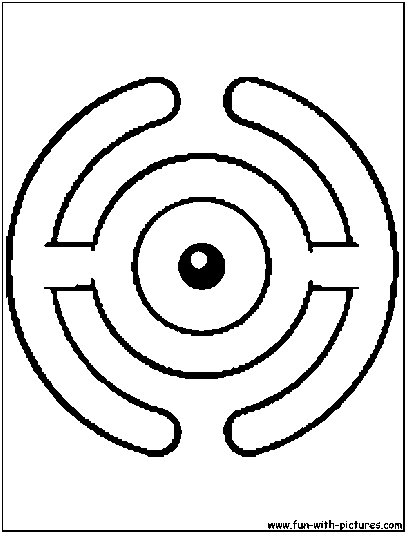 Unown H Coloring Page